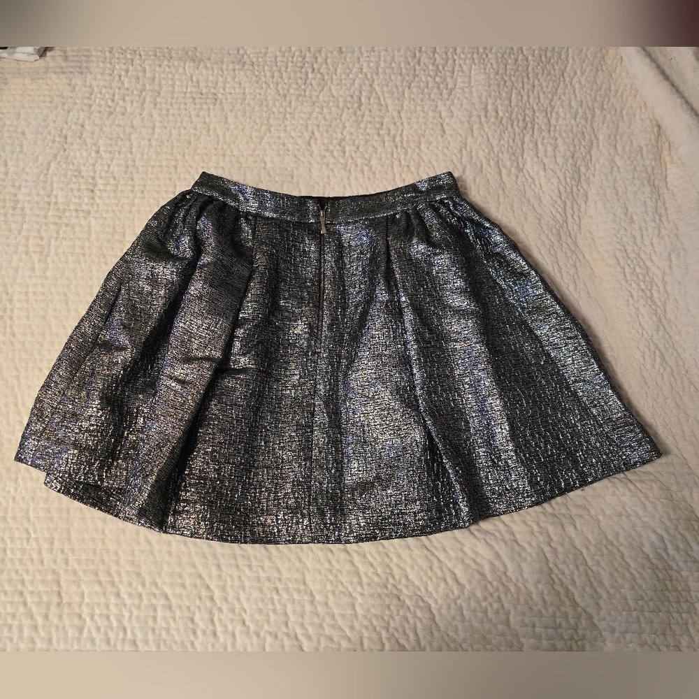 Kate Spade Shimmering Silver/Black Full Skirt - Picture 4 of 5